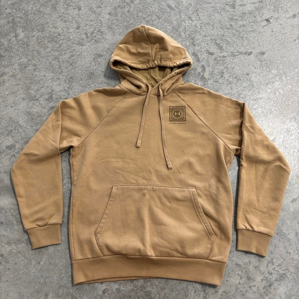 Under Armour Tan Hoodie Small Nature Back Graphic